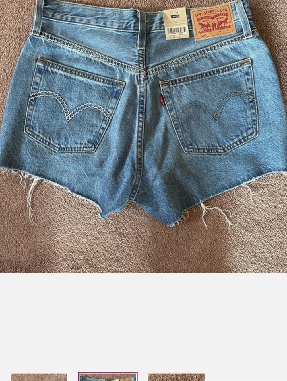 Levi’s denim cutoff jean shorts size 28 new